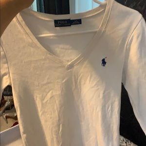 long sleeve polo ralph lauren v neck